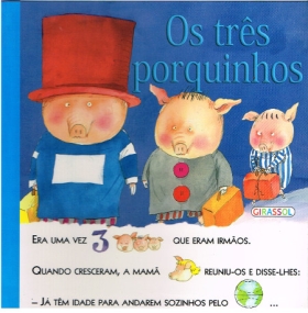 Die drei kleinen Schweine in Portugiesisch für erste Leseübungen