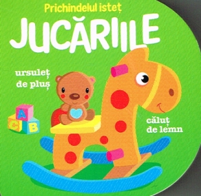 Pappbilderbuch zum Thema Spielzeuge in Rumänisch
