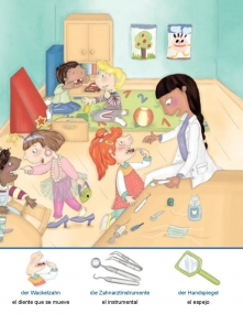 Beim Zahnarzt, Kinderbuch in Deutsch - Spanisch