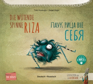 Die wütende Spinne Riza in Deutsch und Russisch