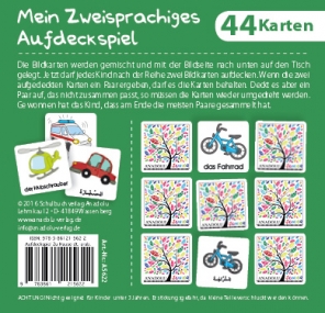 Mehrsprachiges Aufdeckspiel Fahrzeuge, Deutsch-Arabisch