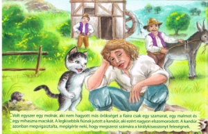 Der gestiefelte Kater als Leporello Bilderbuch in Ungarisch