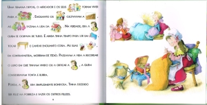 Preview: Die Schöne und das Biest in Portugiesisch für erste Leseübungen