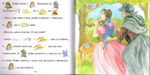 Schneewittchen in Portugiesisch für erste Leseübungen