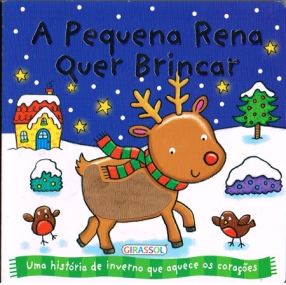 Weihnachtsgeschichte mit einem Rentier in Portugiesisch