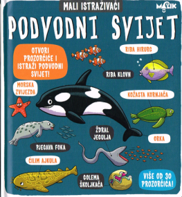 Großes Pappbilderbuch zum Thema Unterwasserwelt - Bosnische Ausgabe