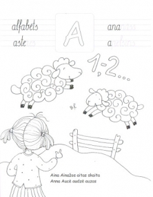 Ein Lese- und Malbuch zum Üben der Lettischen Schrift für Kinder