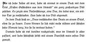 Der kleine Prinz in Deutsch - Ausgabe in Fraktur