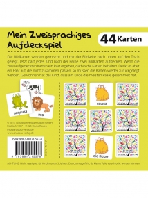 Mehrsprachiges Aufdeckspiel Tiere, Deutsch-Russisch