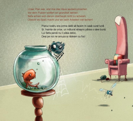 Der faule Fisch Sefa in Deutsch und Rumänisch