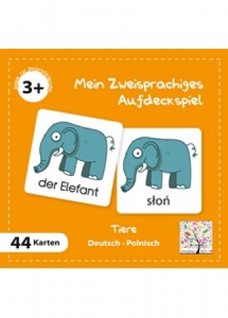 Mehrsprachiges Aufdeckspiel Tiere, Deutsch-Polnisch