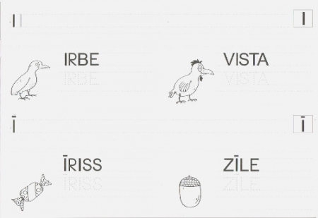 Heft zum Üben der Lettischen Schrift für Kinder