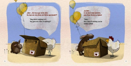 Ein Kiste Nichts, Kinderbuch Deutsch-Italienisch