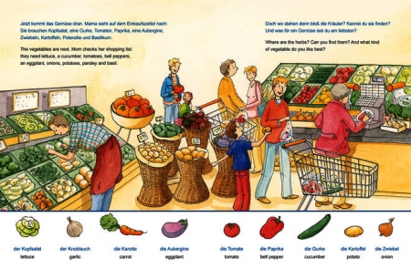 Im Supermarkt Deutsch-Englisch Kinderbuch
