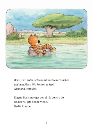 Boris der Kater – Das Badewannenauto - Kinderbuch in Deutsch und Spanisch
