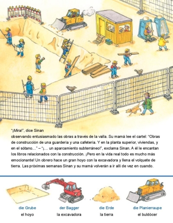 Auf der Baustelle - Bilinguales Kinderbuch in Deutsch und Spanisch