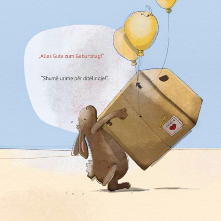 Eine Kiste Nichts - Bilderbuch in Deutsch und Albanisch