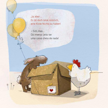 Eine Kiste Nichts - Bilderbuch in Deutsch und Portugiesisch