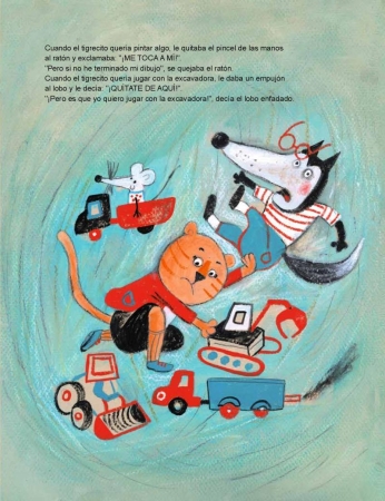 Nicht so fies, kleiner Tiger!  Bilderbuch in Deutsch und Spanisch