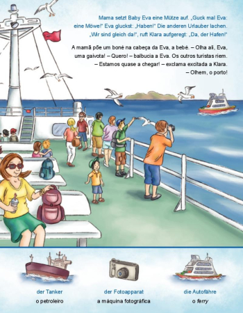 Am Meer, Kinderbuch in Deutsch-Portugiesisch