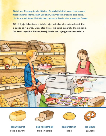 Im Supermarkt - Kinderbuch in Deutsch-Albanisch