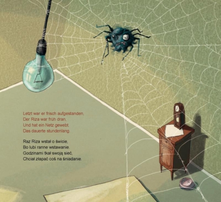 Die wütende Spinne Riza in Deutsch und Polnisch