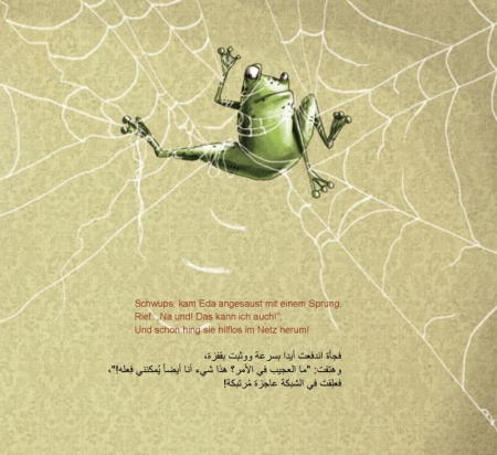 Der eifersüchtige Frosch Eda in Deutsch und Arabisch