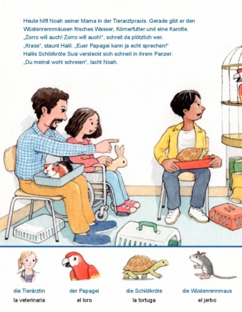Unsere Haustiere - Kinderbuch in Deutsch und Spanisch