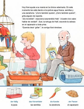 Unsere Haustiere - Kinderbuch in Deutsch und Spanisch