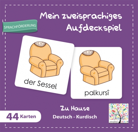 Mehrsprachiges Aufdeckspiel Zu Hause, Deutsch-Kurdisch