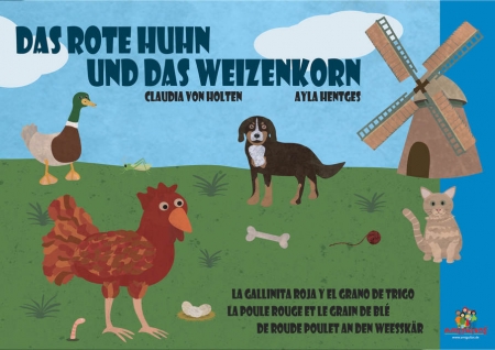 Das rote Huhn und das Weizenkorn - Kinderbuch in vier Sprachen