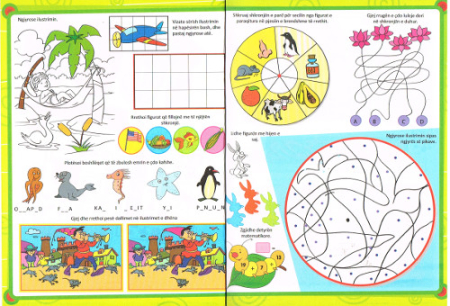 Lern und Spiele Buch in Albanischer Sprache