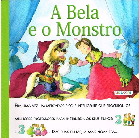 Die Schöne und das Biest in Portugiesisch für erste Leseübungen