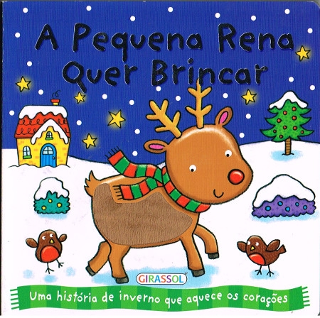Weihnachtsgeschichte mit einem Rentier in Portugiesisch