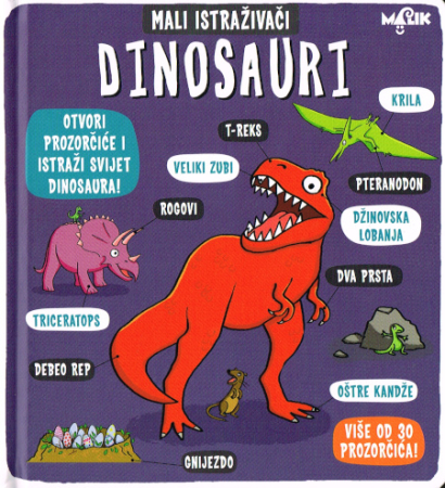 Großes Pappbilderbuch zum Thema Dinosaurier - Bosnische Ausgabe