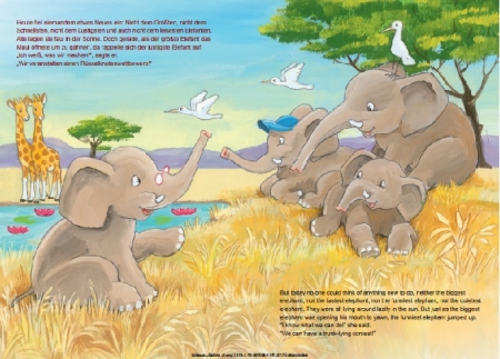 Der schlaue kleine Elefant - Kinderbuch Deutsch-Englisch