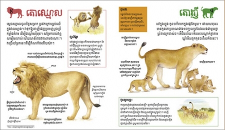 Tierbuch für Kinder aus Kambodscha in Khmer