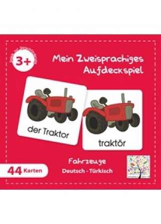 Mehrsprachiges Aufdeckspiel Fahrzeuge, Deutsch-Türkisch
