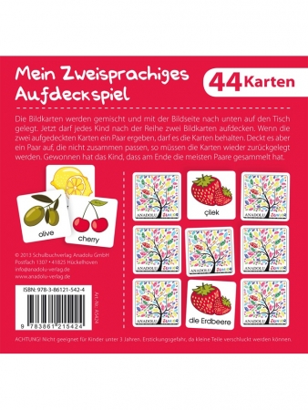 Mehrsprachiges Aufdeckspiel Obst & Gemüse, Deutsch-Türkisch