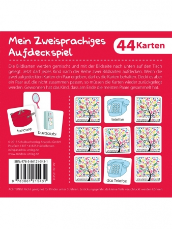 Mehrsprachiges Aufdeckspiel Zu Hause, Deutsch-Türkisch