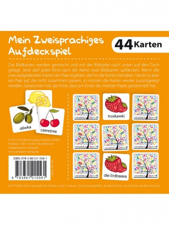 Mehrsprachiges Aufdeckspiel Obst & Gemüse, Deutsch-Polnisch